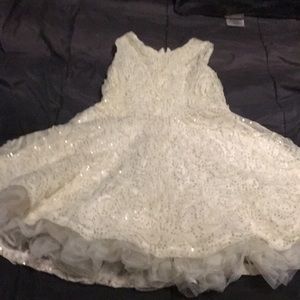 Girls cream formal dress